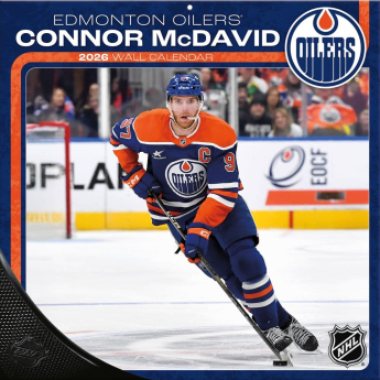 Edmonton Oilers calendar Connor McDavid #97 2026 Wall