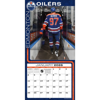 Edmonton Oilers calendar Connor McDavid #97 2026 Wall