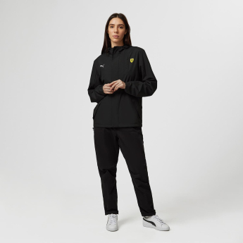 Ferrari geacă de bărbați cu glugă Rain Black F1 Team 2023