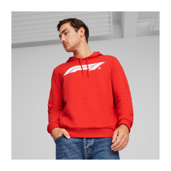 Formula 1 hanorac de bărbați cu glugă Logo red 2024