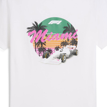 Formula 1 tricou de bărbați Miami GP white F1 Team 2024
