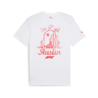 Formula 1 tricou de bărbați Austin GP white 2024
