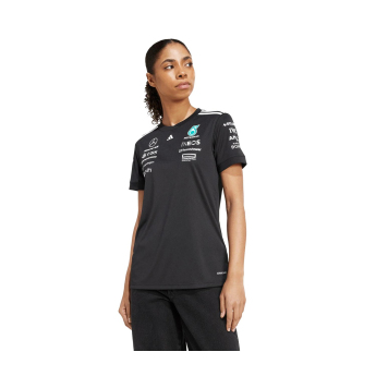Mercedes AMG Petronas tricou de dama official Teamline Replica black F1 Team 2025
