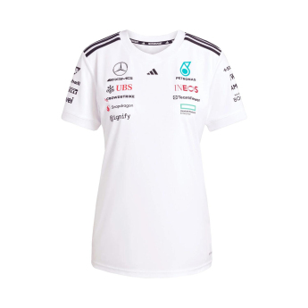 Mercedes AMG Petronas tricou de dama official Teamline Replica white F1 Team 2025