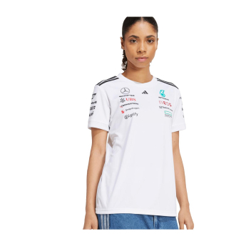 Mercedes AMG Petronas tricou de dama official Teamline Replica white F1 Team 2025