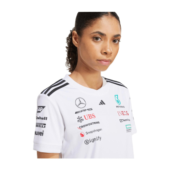 Mercedes AMG Petronas tricou de dama official Teamline Replica white F1 Team 2025