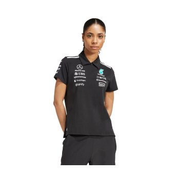 Mercedes AMG Petronas tricou polo de damă official Teamline Replica black F1 Team 2025