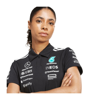 Mercedes AMG Petronas tricou polo de damă official Teamline Replica black F1 Team 2025