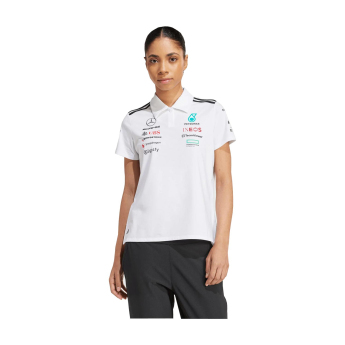 Mercedes AMG Petronas tricou polo de damă official Teamline Replica white F1 Team 2025