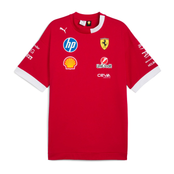 Ferrari tricou de bărbați official Teamline Replica red F1 Team 2025