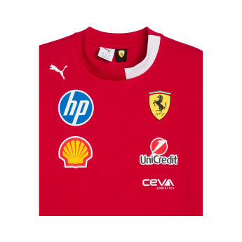 Ferrari tricou de bărbați official Teamline Replica red F1 Team 2025