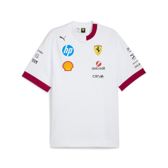 Ferrari tricou de bărbați Drivers Oversized white F1 Team 2025