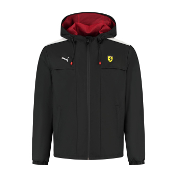 Ferrari geacă de bărbați cu glugă Rain black F1 Team 2025