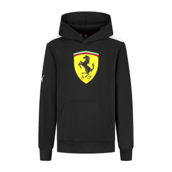 Ferrari hanorac cu glugă pentru copii Shield black F1 Team 2025
