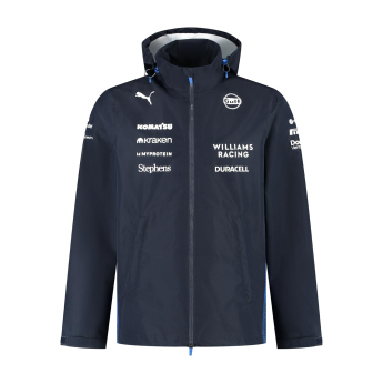 Williams Martini Racing geacă de bărbați cu glugă Rain official Teamline Replica blue F1 Team 2025