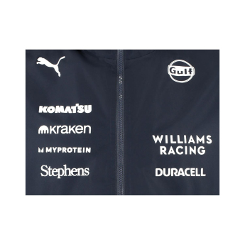 Williams Martini Racing geacă de bărbați cu glugă Rain official Teamline Replica blue F1 Team 2025