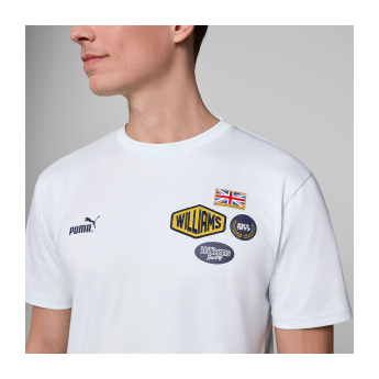 Williams Martini Racing tricou de bărbați Patches white F1 Team 2025