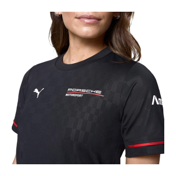 Porsche Motorsport tricou de dama official Teamline Replica black 2025