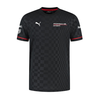 Porsche Motorsport tricou de bărbați official Teamline Replica black 2025