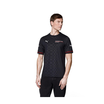Porsche Motorsport tricou de bărbați official Teamline Replica black 2025