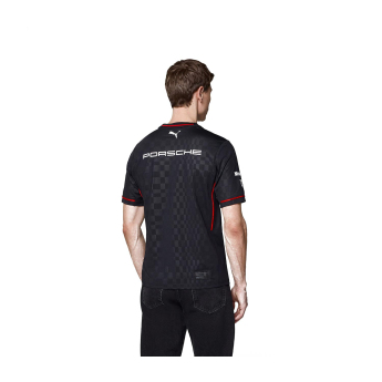 Porsche Motorsport tricou de bărbați official Teamline Replica black 2025
