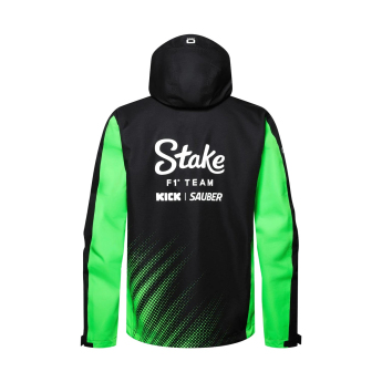 Stake Kick Sauber geacă de bărbați cu glugă Rain official Teamline Replica F1 Team 2025