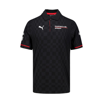 Porsche Motorsport tricou polo official Teamline Replica black 2025