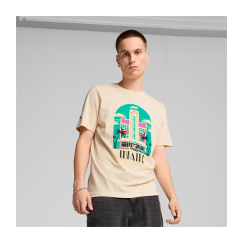 Formula 1 tricou de bărbați Miami GP beige F1 Team 2025