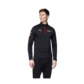 Porsche Motorsport hanorac de bărbați 1/4 Zip Mid-layer black Team 2026