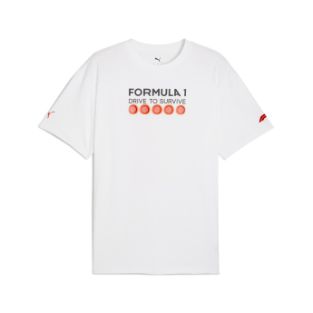 Formula 1 tricou de bărbați DTS Relaxed white F1 Team 2025