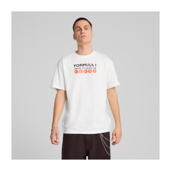 Formula 1 tricou de bărbați DTS Relaxed white F1 Team 2025