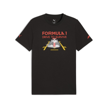 Formula 1 tricou de bărbați DTS Graphic black F1 Team 2025