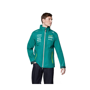 Aston Martin geacă de bărbați Rain official Teamline Replica green F1 Team 2025