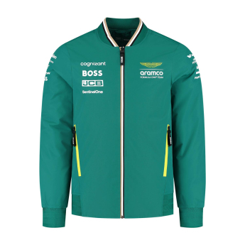 Aston Martin geacă de bărbați Bomber official Teamline Replica green F1 Team 2025