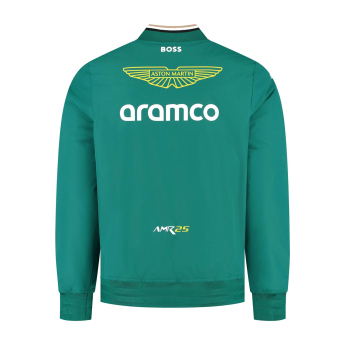 Aston Martin geacă de bărbați Bomber official Teamline Replica green F1 Team 2025