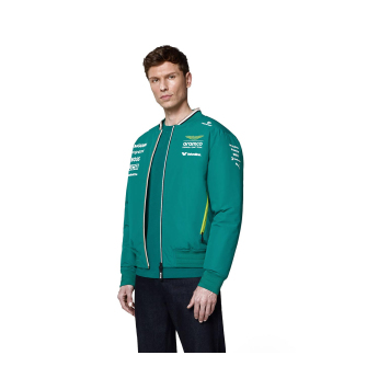 Aston Martin geacă de bărbați Bomber official Teamline Replica green F1 Team 2025