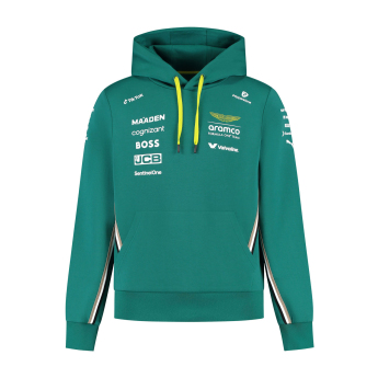 Aston Martin hanorac de bărbați cu glugă official Teamline Replica green F1 Team 2025