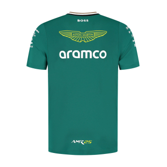 Aston Martin tricou de bărbați official Teamline Replica green F1 Team 2025