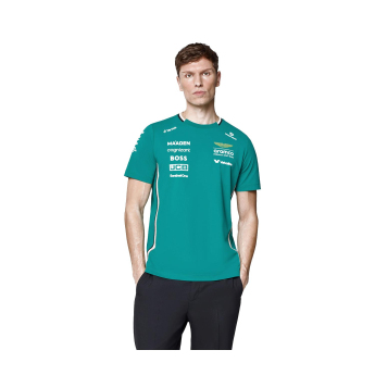 Aston Martin tricou de bărbați official Teamline Replica green F1 Team 2025