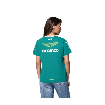Aston Martin tricou de dama official Teamline Replica green F1 Team 2025