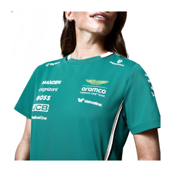 Aston Martin tricou de dama official Teamline Replica green F1 Team 2025