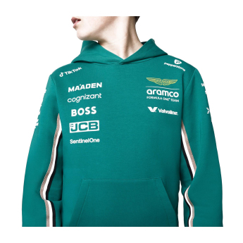 Aston Martin hanorac cu glugă pentru copii official Teamline Replica green F1 Team 2025