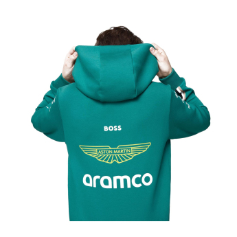 Aston Martin hanorac cu glugă pentru copii official Teamline Replica green F1 Team 2025
