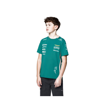 Aston Martin tricou de copii Alonso official Teamline Replica F1 Team 2025