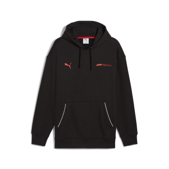 Formula 1 hanorac de bărbați cu glugă Essential Relaxed Logo black F1 Team 2025