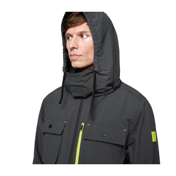 Aston Martin geacă de bărbați cu glugă Rain 6 pocket F1 Team 2025