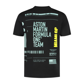 Aston Martin tricou de bărbați GP Miami black F1 Team 2025