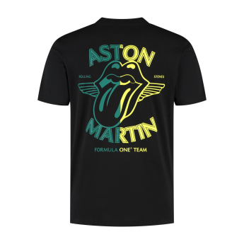 Aston Martin tricou de bărbați Rolling Stones black F1 Team 2025