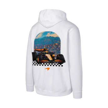 Mclaren Honda hanorac de bărbați cu glugă Retro white F1 Team 2025