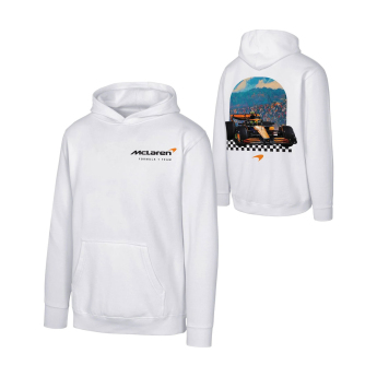 Mclaren Honda hanorac de bărbați cu glugă Retro white F1 Team 2025